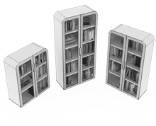 ویترین-تمام-درب-شیشه-ای-با-دو-درب-برلیانت-تیپ-6280-41 -  - https://mohitara.com