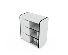 فایل-بایگانی-سه-کشو-با-قفسه-جانبی-برلیانت-تیپ-6903-41 -  - https://mohitara.com